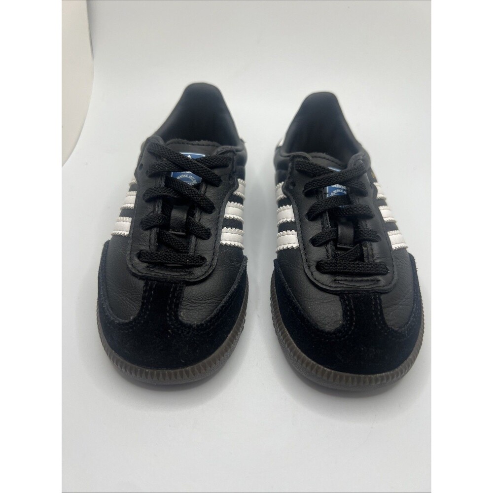 Adidas Originals Samba OG Toddler TD Size 7K Black White Gum Sneakers IE3680